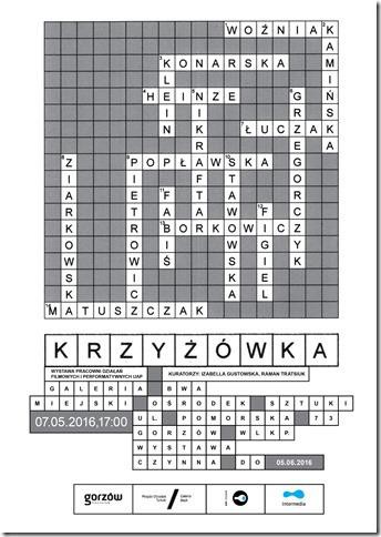 Wystawa Krzyżówka Pracowni Działań Filmowych i Performatywnych