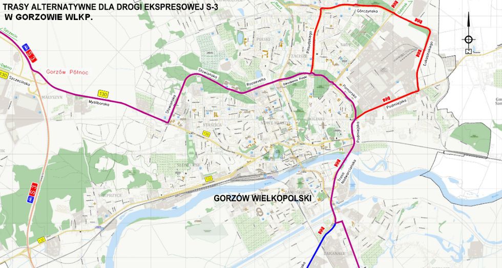 Trasy alternatywne dla drogi ekspresowej S-3 w Gorzowie