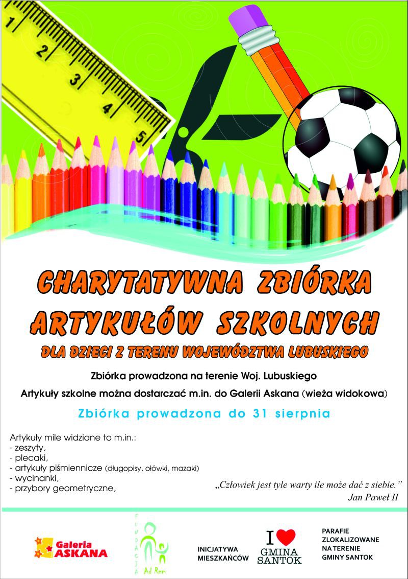 Wielka zbiórka artykułów szkolnych