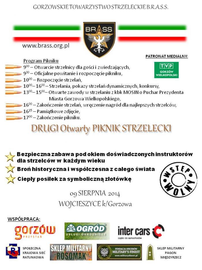 GTS B.R.A.S.S. organizuje drugi otwarty piknik strzelecki