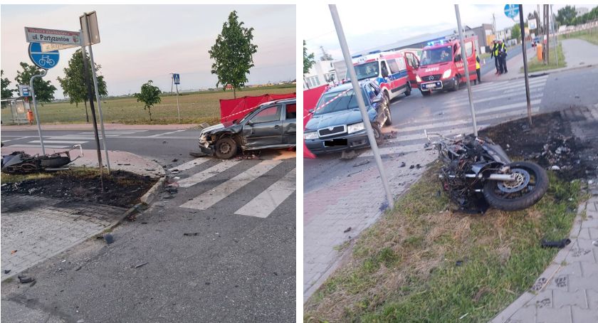 Tragiczny wypadek w Ożarowe. 39-letni motocyklista nie żyje