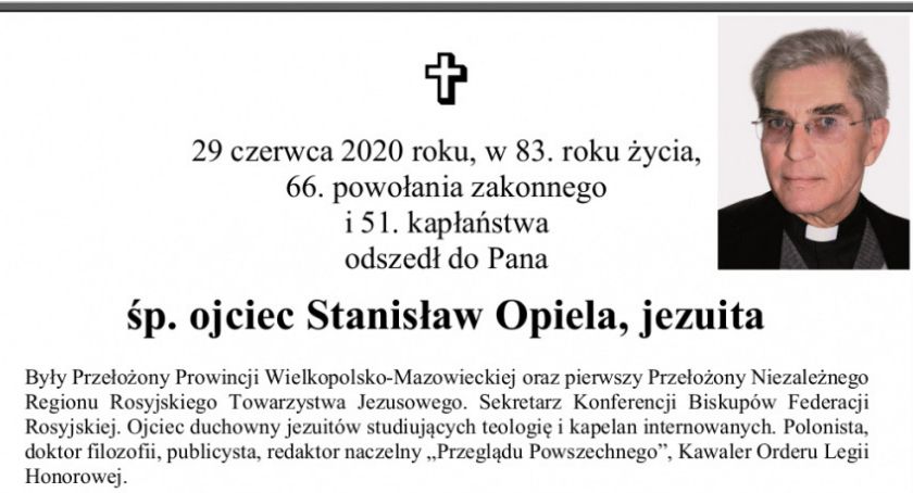 Pogrzeb jezuity o. Stanisława Opieli