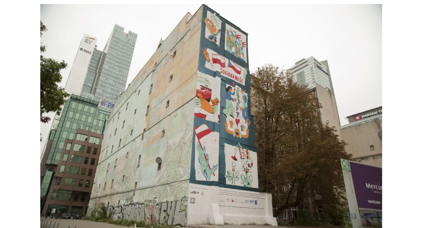Sienna 45 - mural Solidarności Polsko- Czechosłowackiej