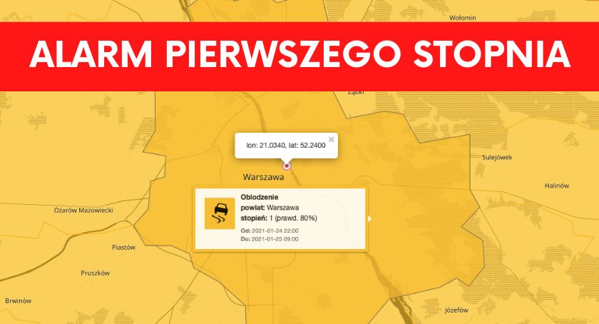 UWAGA! Kolejny atak zimy w Warszawie: ostrzeżenie pierwszego stopnia 