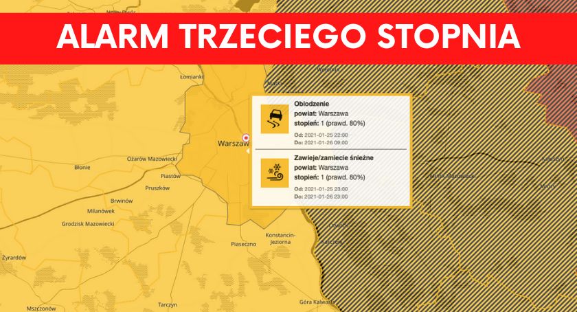 IMGW ostrzega! Zawieje i zamiecie śnieżne w Warszawie