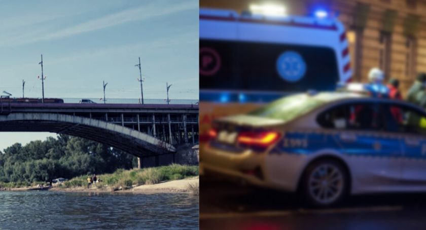 Z ostatniej chwili! Spadł z mostu Poniatowskiego na plażę