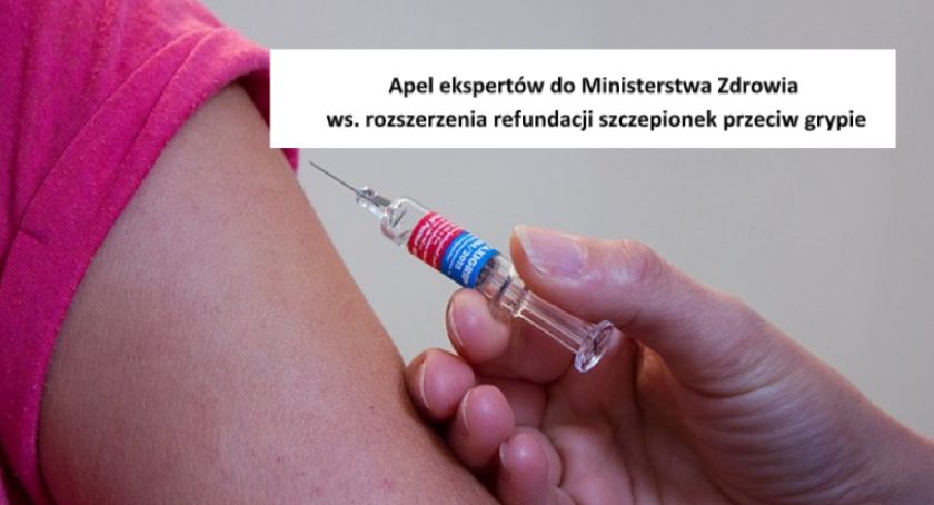 Apel ekspertów do Ministerstwa Zdrowia ws. rozszerzenia refundacji szczepionek przeciw grypie 