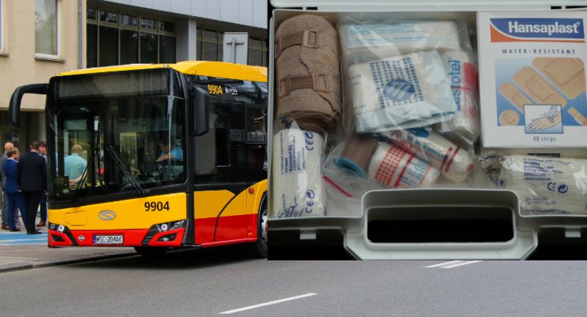 Nie wszystkie autobusy w Warszawie mają apteczki 