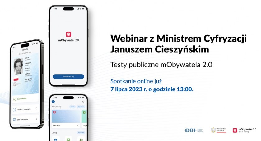 Aplikacja mObywatel bez tajemnic - webinar z ministrem Januszem Cieszyńskim