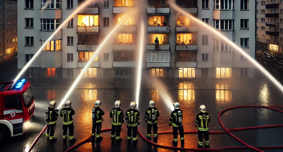 Dramatyczna akcja. Pożar w Pruszkowie