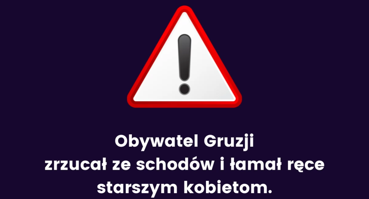 Gruzin napadł na starsze kobiety