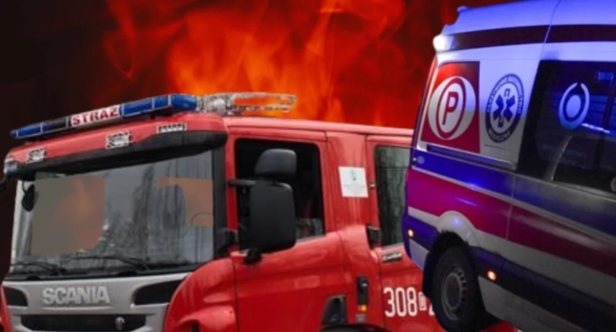 Pożar na Woli. Dwie osoby w szpitalu