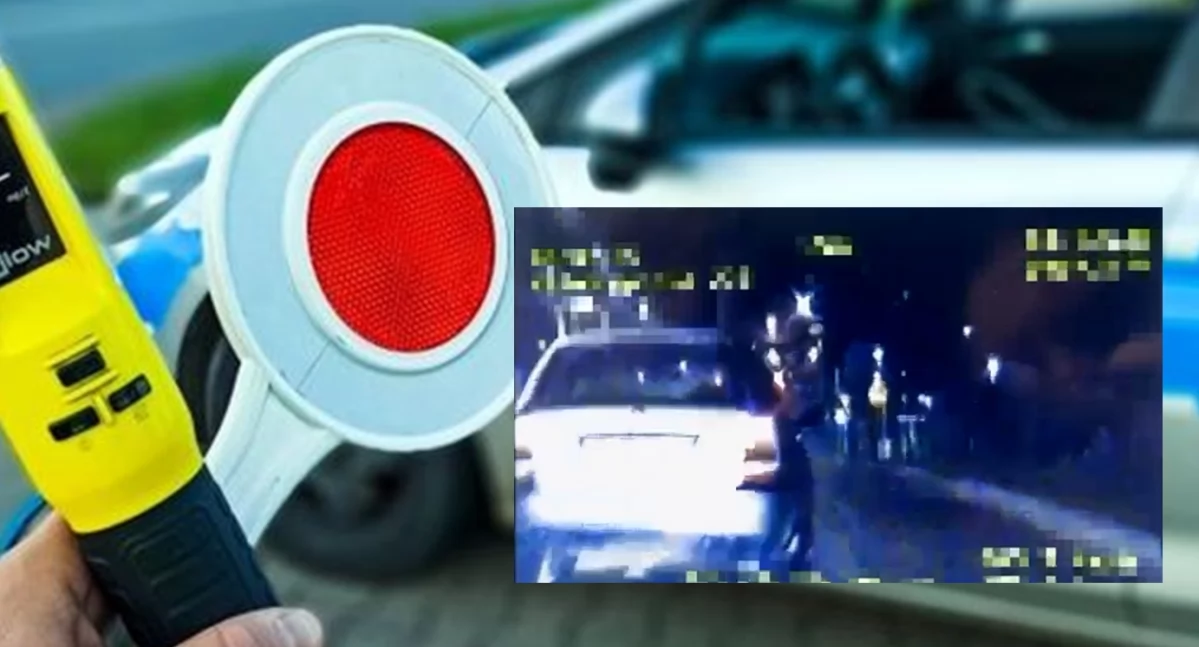 Pijana wyprzedziła radiowóz na pasach, złamała szereg przepisów (FILM)