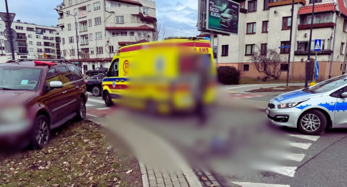 Wypadek na ul. Szczęśliwickiej