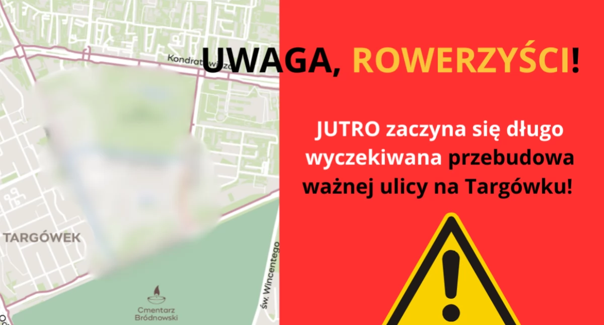 UWAGA, przebudują ważną ulicę na Targówku! Będą zmiany i utrudnienia