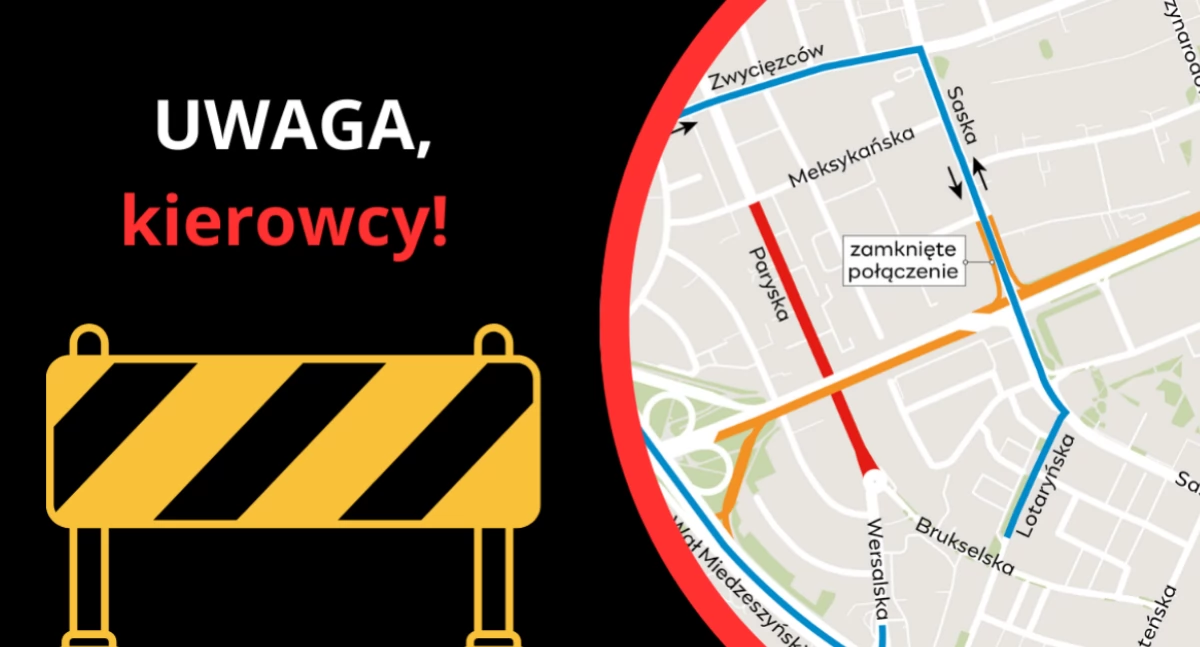 Kolejne utrudnienia na Saskiej Kępie. Rozbiórka wiaduktu i zmiany
