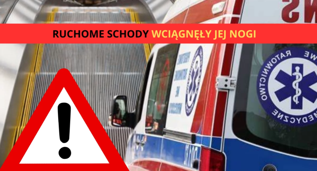 Ruchome schody krwawą pułapką. Interwencja w Warszawie