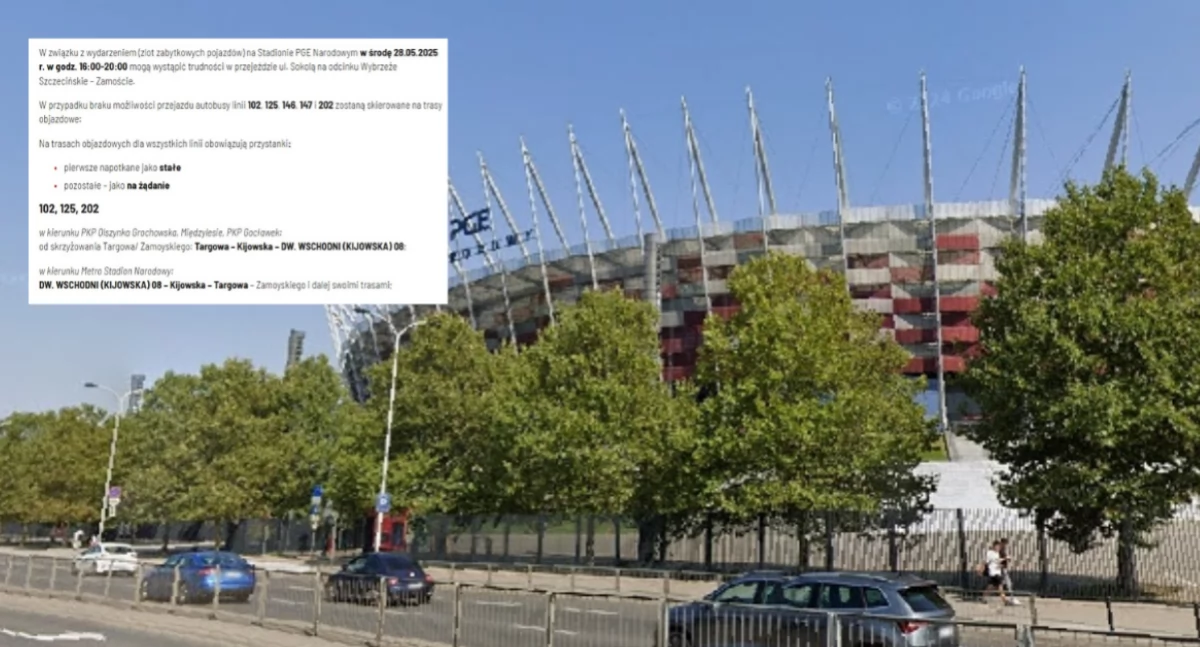 Zlot na PGE Narodowym i utrudnienia. Co to oznacza?