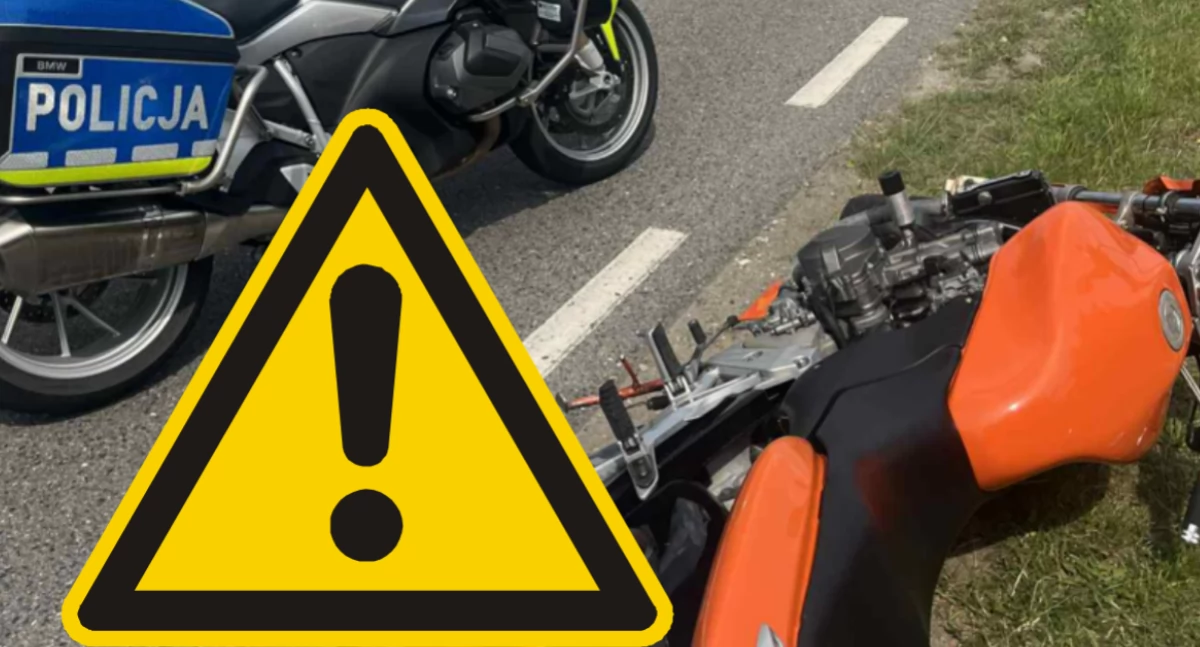 Pościg za nieletnim motocyklistą na terenie gminy Sochaczew. Miał ze sobą pasażerkę