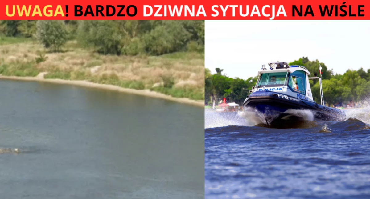 Niecodzienna akcja służb nad Wisłą. Kobieta na łasze