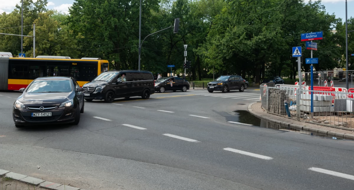 Przebudowa na skrzyżowaniu ul. Andersa. 