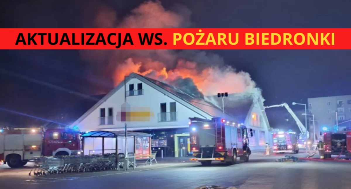 Nocny pożar Biedronki w Płońsku. Nowe informacje ws. podejrzanego