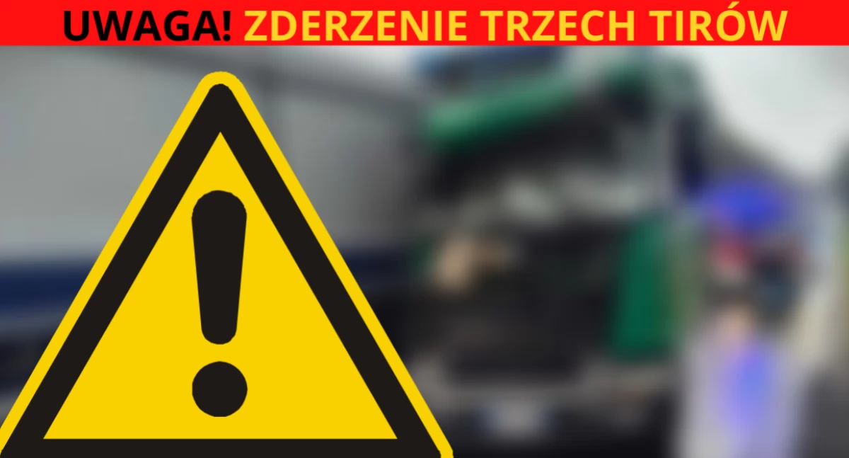 PILNE! Wypadek w powiecie płockim. Zderzyły się ciężarówki