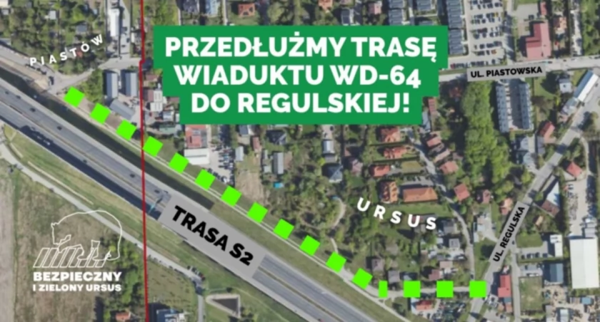 Trasa wiaduktu powinna zostać wydłużona do ul. Regulskiej w Ursusie