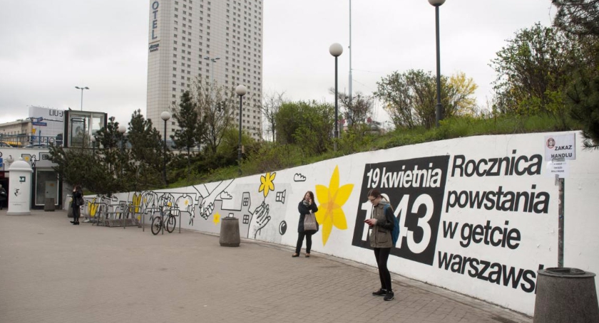 Mural na Patelni w rocznicę powstania w getcie warszawskim