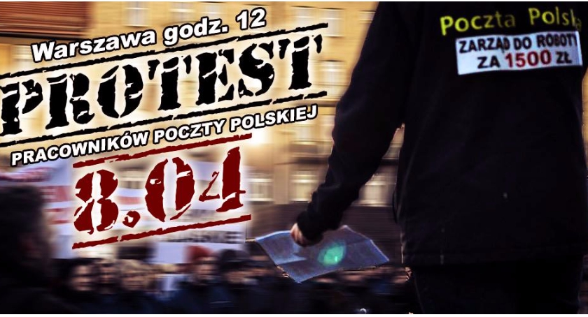 Protest pracowników Poczty Polskiej. Uwaga na utrudnienia w centrum Warszawy