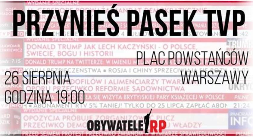 Konkurs na... pasek TVP podczas protestu w sobotę. Do wygrania wejście do Sejmu 