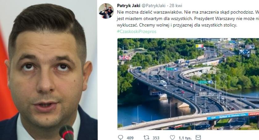 Jaki zarzuca Trzaskowskiemu dzielenie Warszawiaków. Sam myli warszawską Pragę z.... czeską