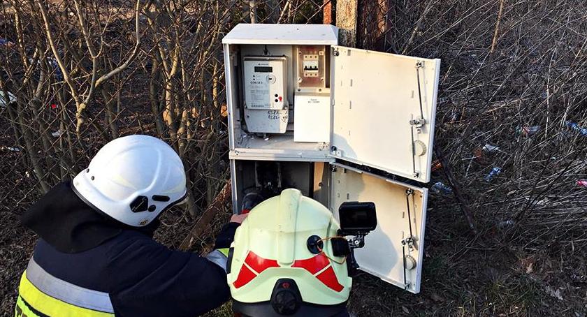 Pożar skrzynki elektrycznej