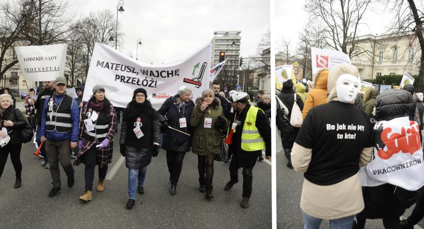 Ostatki u premiera czyli strajk pracowników sądowych przeszedł przez Warszawę [ZDJĘCIA]