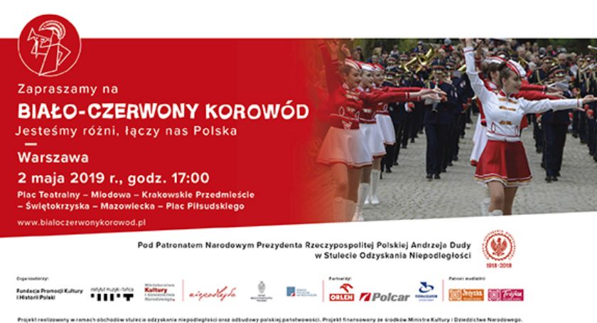 Biało-Czerwony Korowód 2019 przejdzie dzisiaj ulicami Warszawy