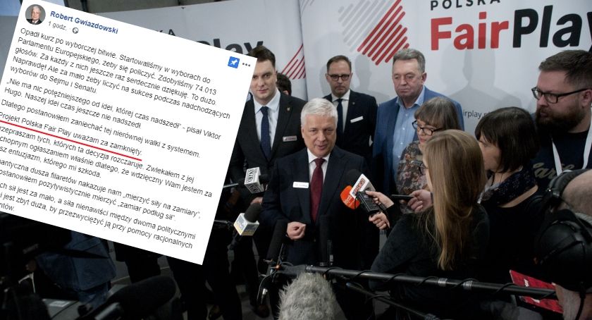Robert Gwiazdowski wycofuje się z polityki. Polska Fair Play przestaje istnieć