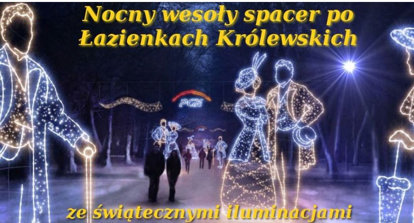 Spacery po Łazienkach Królewskich ze świątecznymi iluminacjami