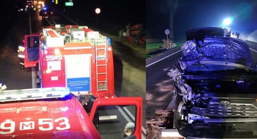 Przestępstwo drogowe: nietrzeźwy traktorzysta spowodował wypadek
