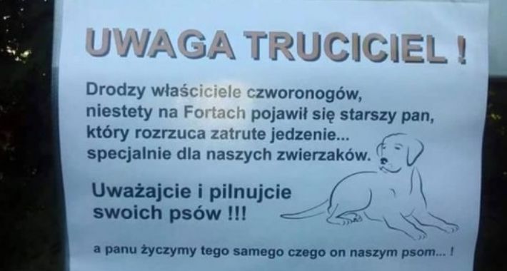 Uwaga! Truciciel psów! 