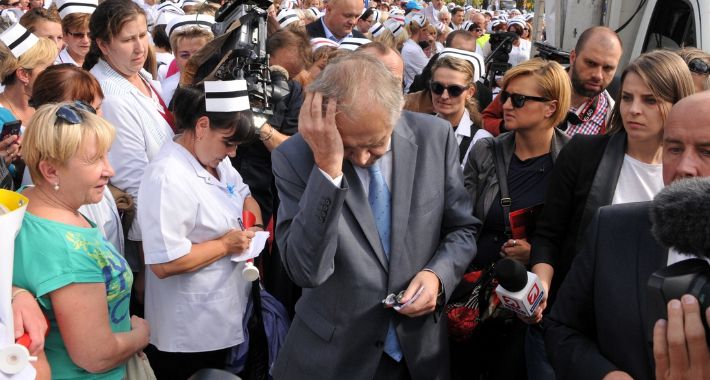 Protest pielęgniarek w Warszawie {FOTO}