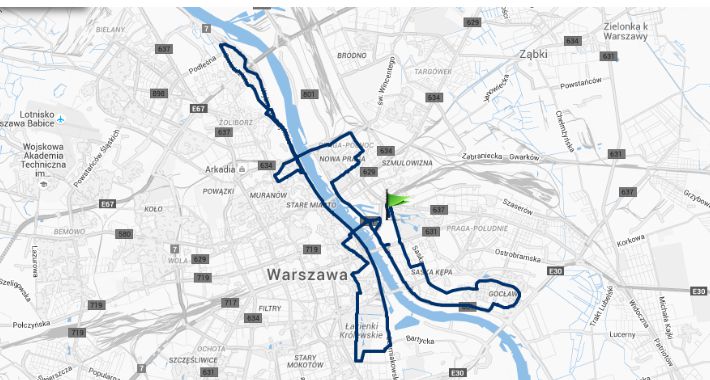 Trasa 37. PZU Maratonu Warszawskiego