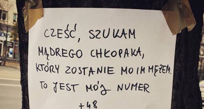 Nietypowe ogłoszenie matrymonialne