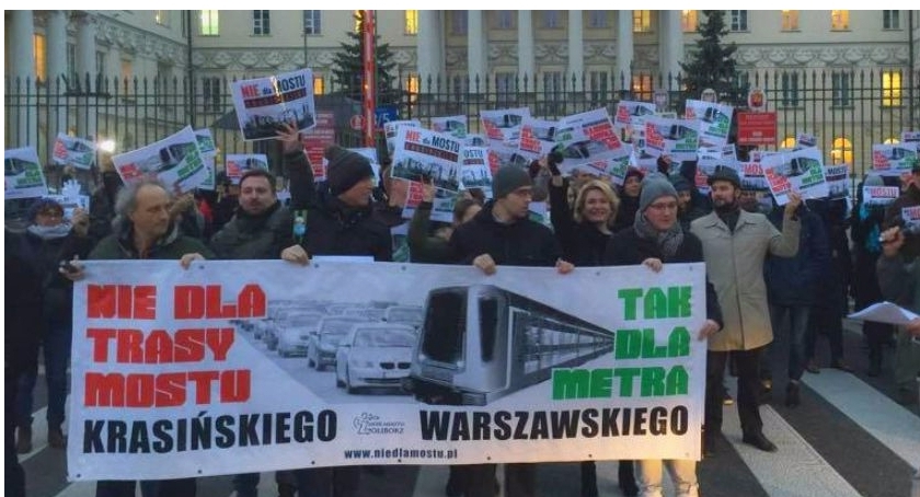 Żoliborz organizuje w sobotę protest przeciwko budowie Mostu Krasińskiego