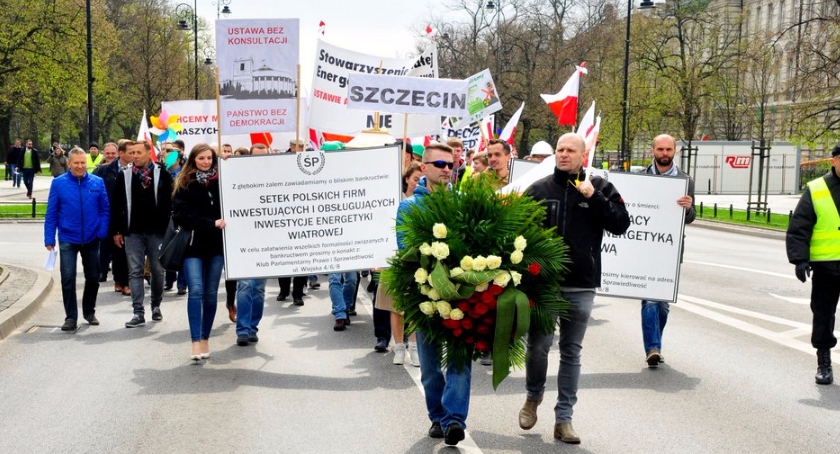 Manifestacja w obronie energii z wiatru [ZDJĘCIA]