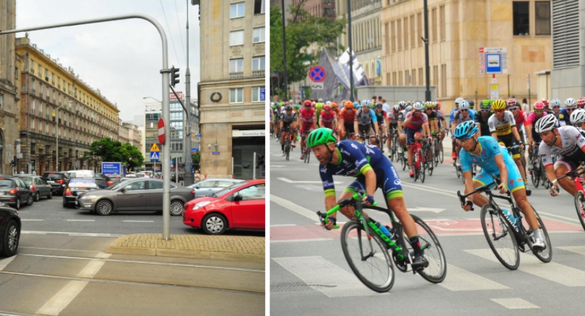 Paraliż Warszawy podczas Tour de Pologne