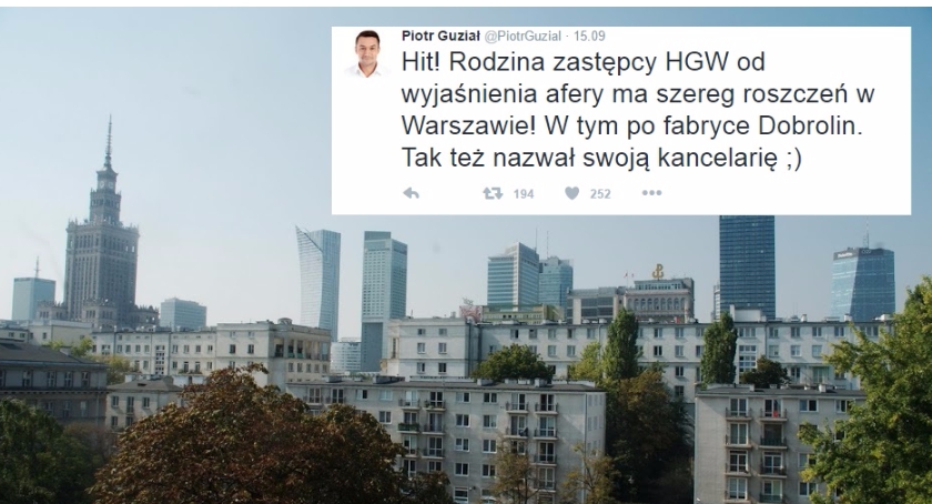 Piotr Guział: Witold Pahl będzie sędzią we własnej sprawie. Jego rodzina ma roszczenia w stolicy