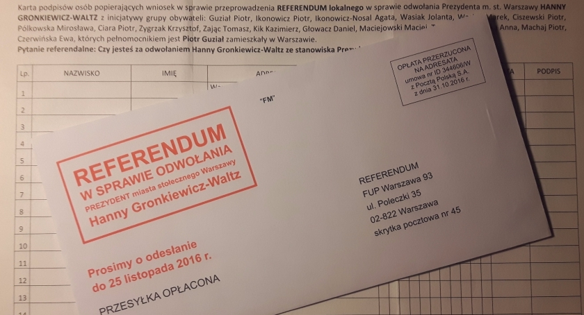 Guział: Pierwszego dnia odesłano 15 tys. listów w spr. referendum