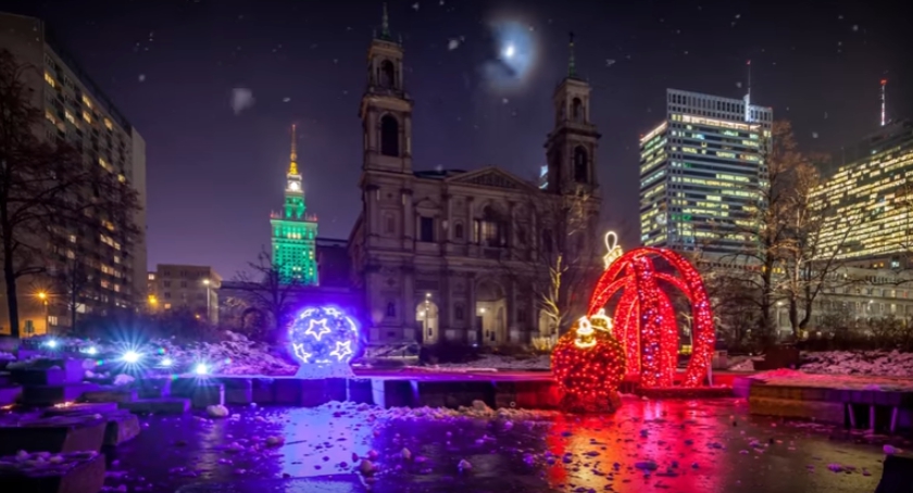 Świąteczna Warszawa [wideo]