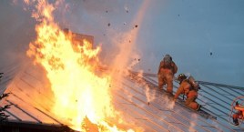 Pożar sali weselnej. W akcji uczestniczy 7 jednostek 