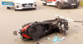 Zakrwawiony motocyklista leżał na jezdni